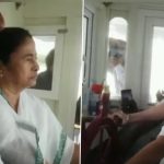 West Bengal CM Mamata Banerjee Drives Boat While Visiting Villages in North 24 Parganas (Watch Video)